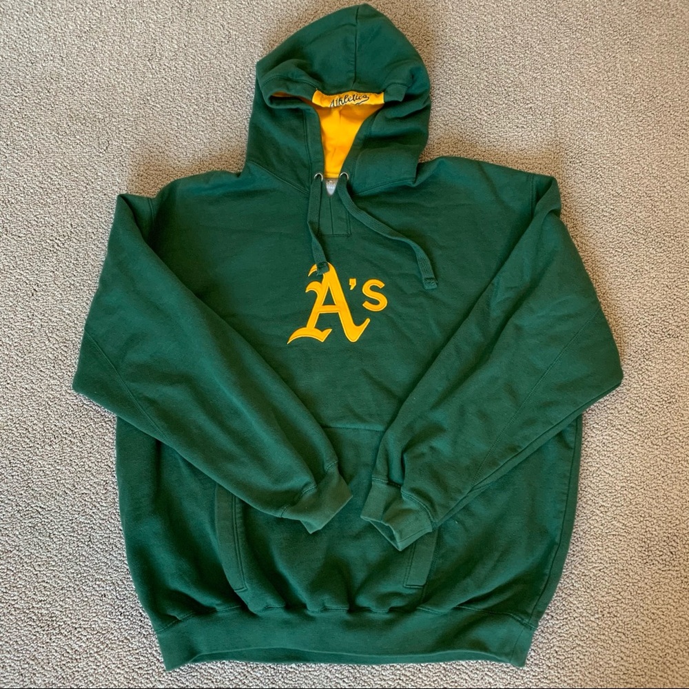 A’s Green Hooded Sweatshirt EUC